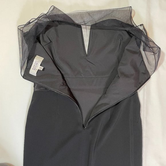 Badgley Mischka Black Formal Maxi Dress Size 8 Black Tie Party Gala Ball Evening - Picture 6 of 16